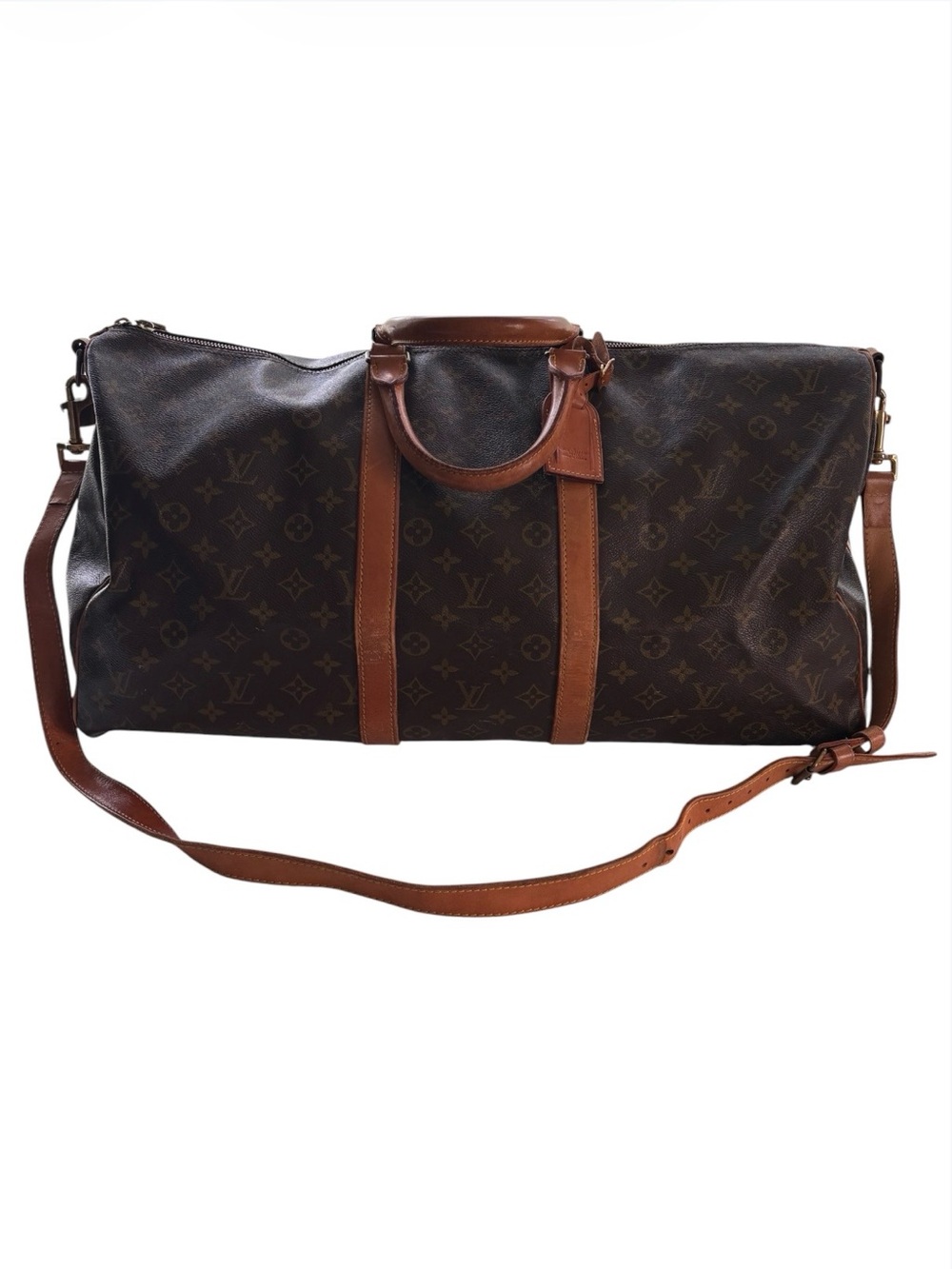 Louis Vuitton Monogram Keepall Bandouliere 55 Vintage Travel Duffel Bag Strap